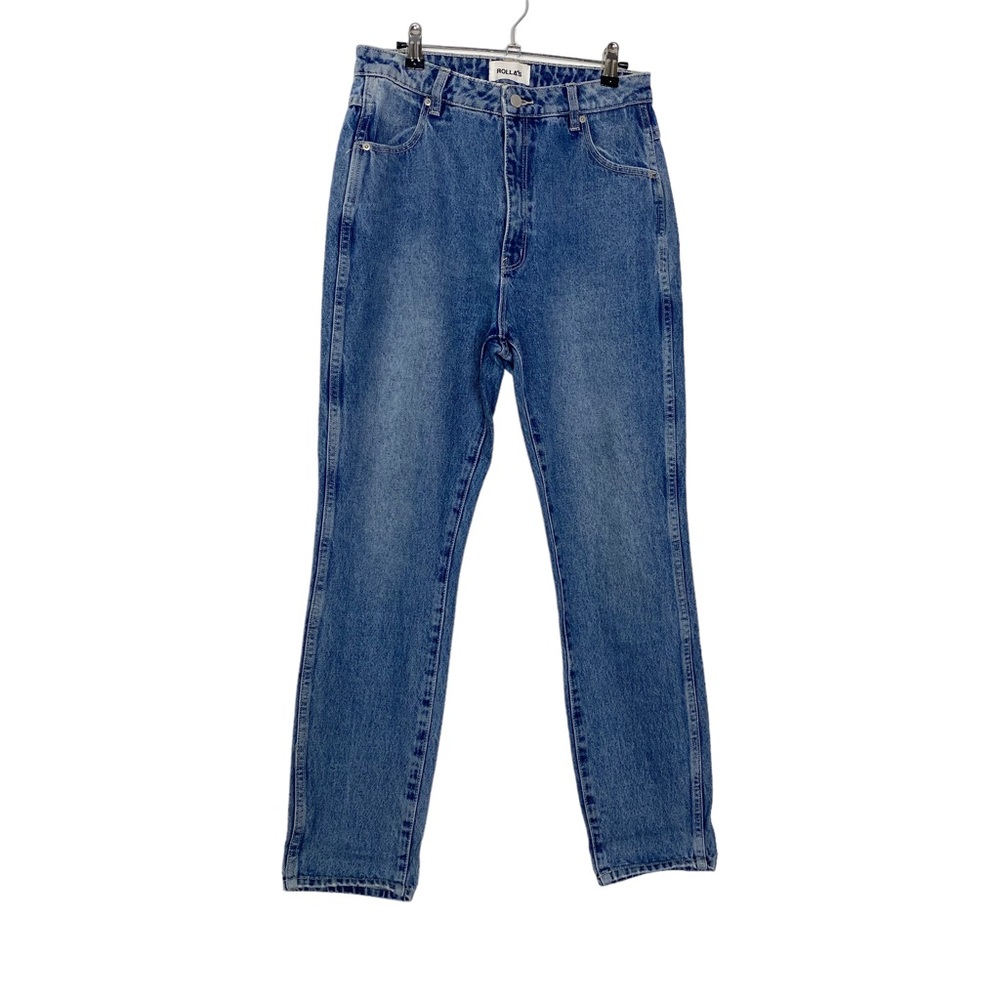 Rolla’s High Rise Relaxed Dusters Medium Wash Straight